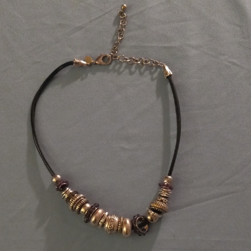 Chico's Elegant Black and Silver Necklace